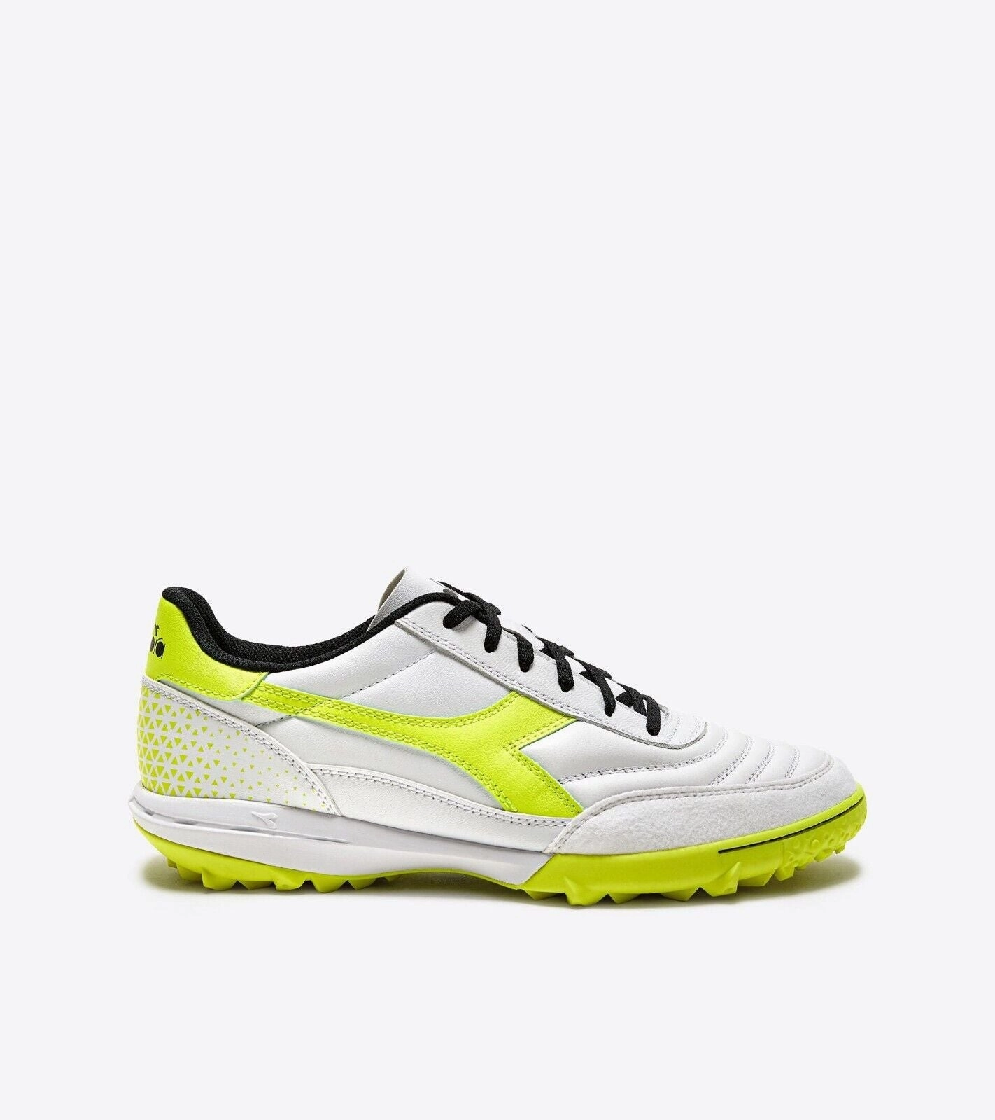 Diadora Calcetto GR 101.18057101 C3675 Men US 7 White Yellow Soccer Shoes TF1651 formal - use shoes running in a corporate run shoes