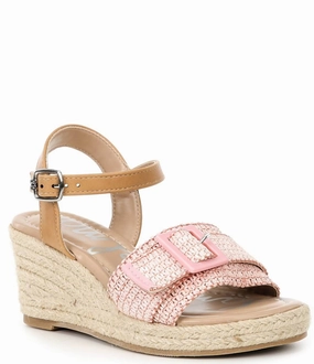 Girls Lucia Buckle Wedge In Pink All terrain