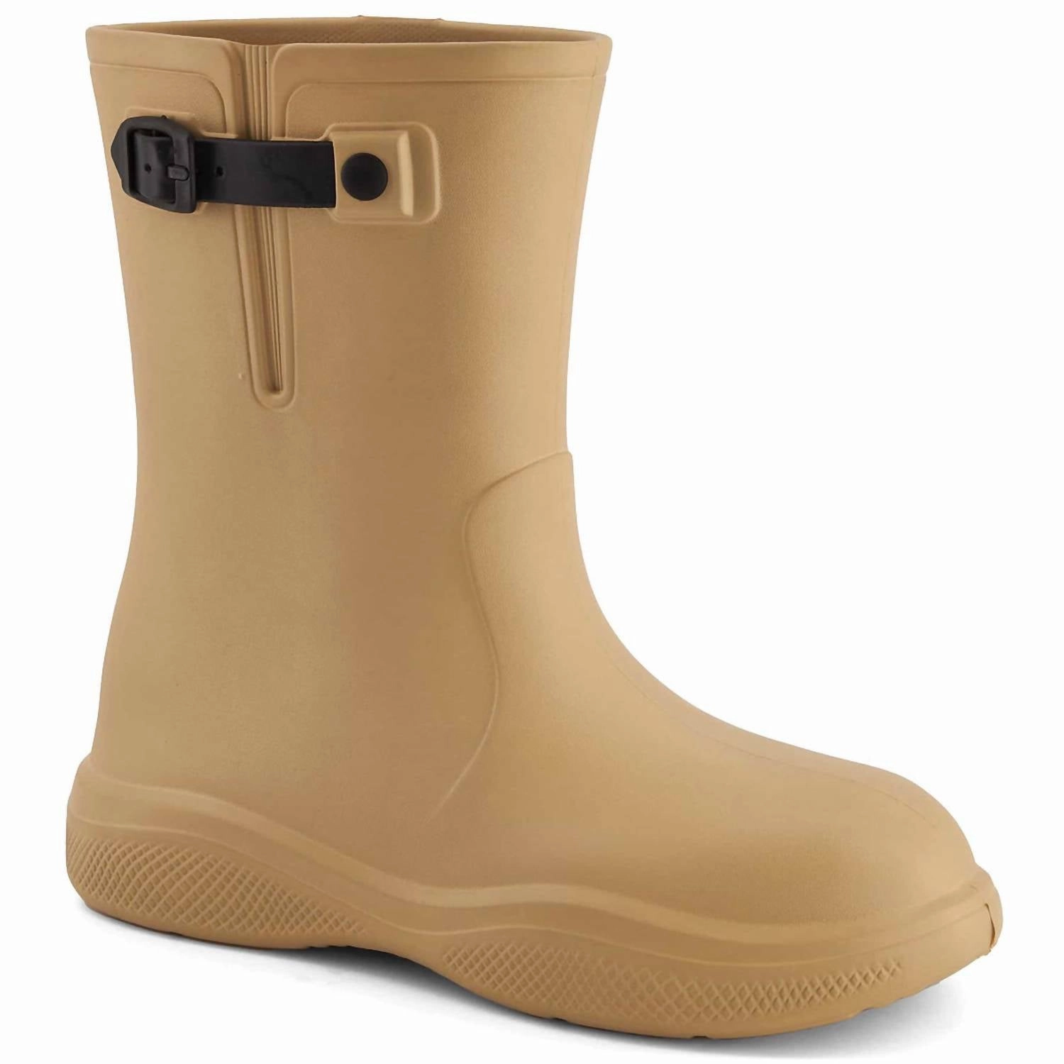 Versatile Design Women's Fashion Rain Boots In Beige