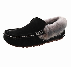 Women's Aussie Moc Slipper In Black Instant Footwear Fit