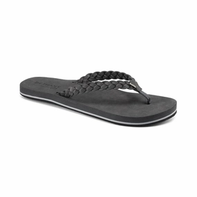 Women's Bethany Braided Pacifica Flip-Flops In Charcoal Fashion Forward