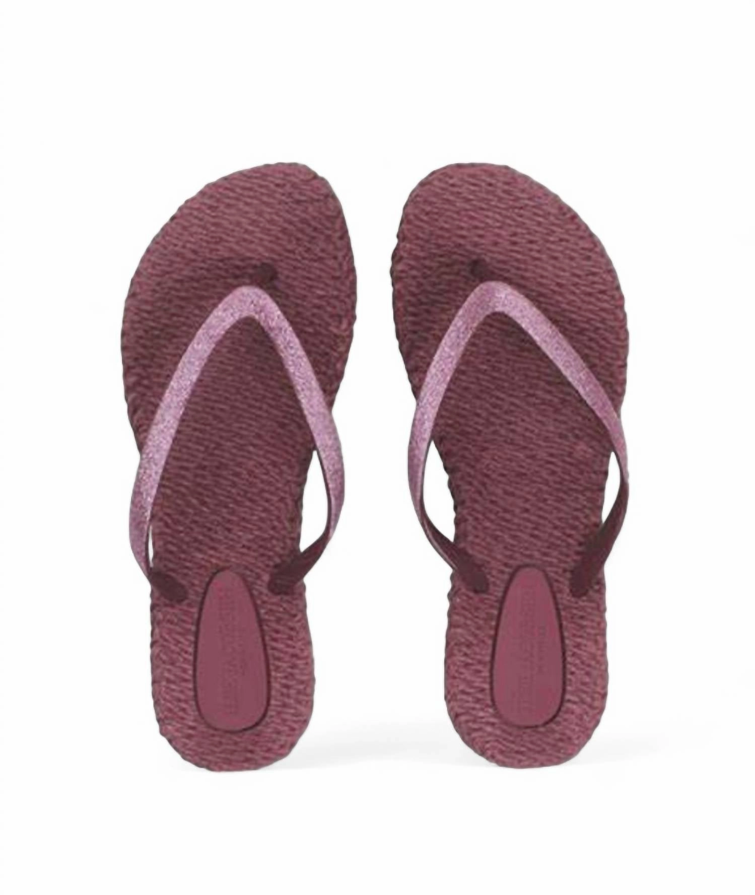 Women's Cheerful Glitter Flip Flops In Magenta Custom Fit Quick Fit Shoes