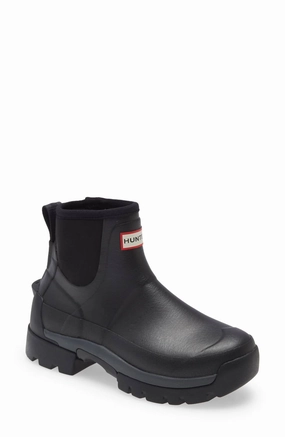 Women's Field Balmoral Hybrid Chelsea Rain Boot In Black Everyday Comfort Resistant Layer