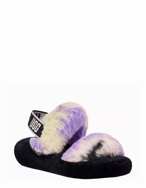 Women's Fluff Yeah Flutie Dye Slides In Magnolia Sustainable Material