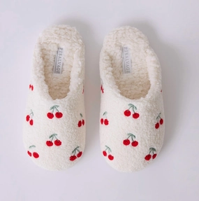 Ventilated Design Mesh Lining Women's Fun Slippers In Ivory Cherry