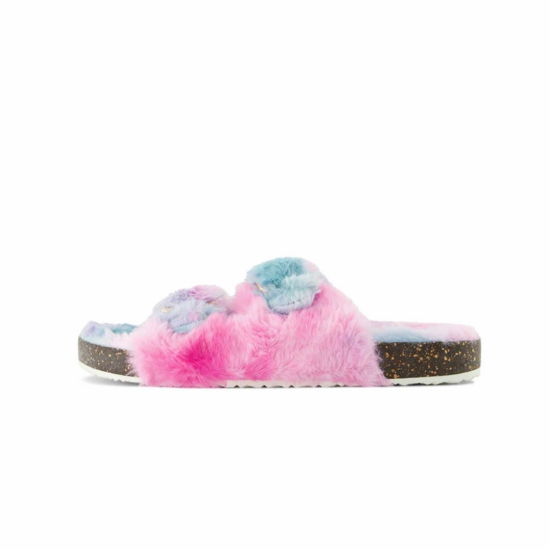 Summer Flip-flops Women's Fur Double Buckle Sandals (FLF6069WGN)