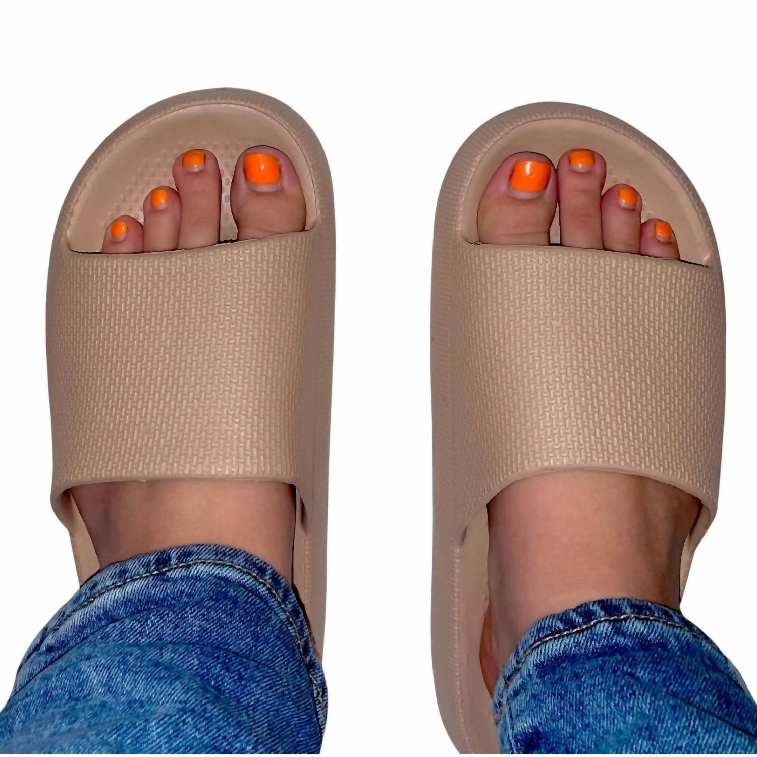 Outdoor Footwear Wide opening Women's Hey Girl Slides In Nude