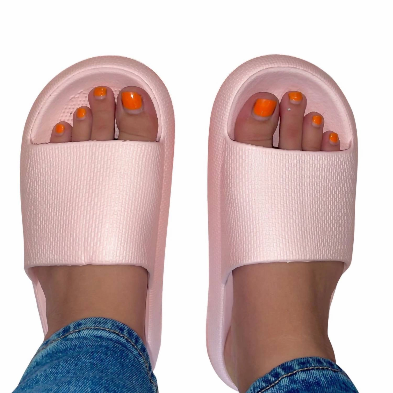 Women's Hey Girl Slides In Pink Restful Fit
