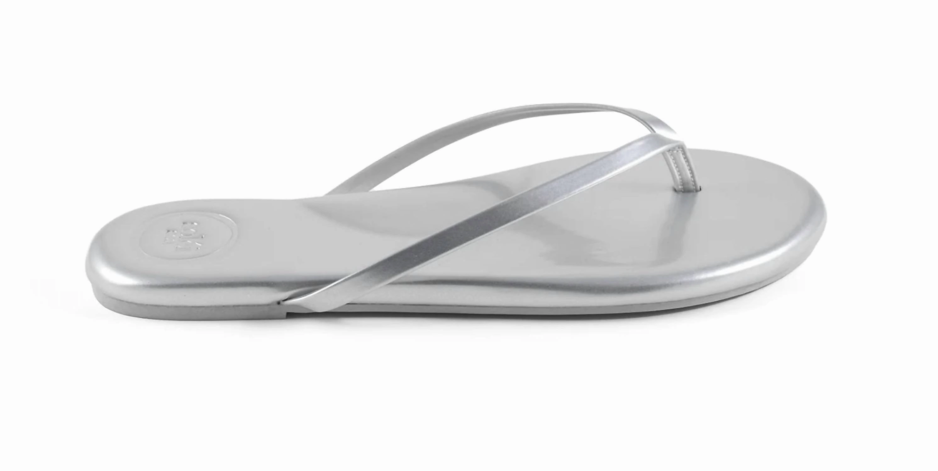 Responsive Midsole Women's Indie Flip Flops In Metallic Silver