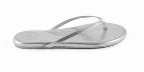 Responsive Midsole Women's Indie Flip Flops In Metallic Silver