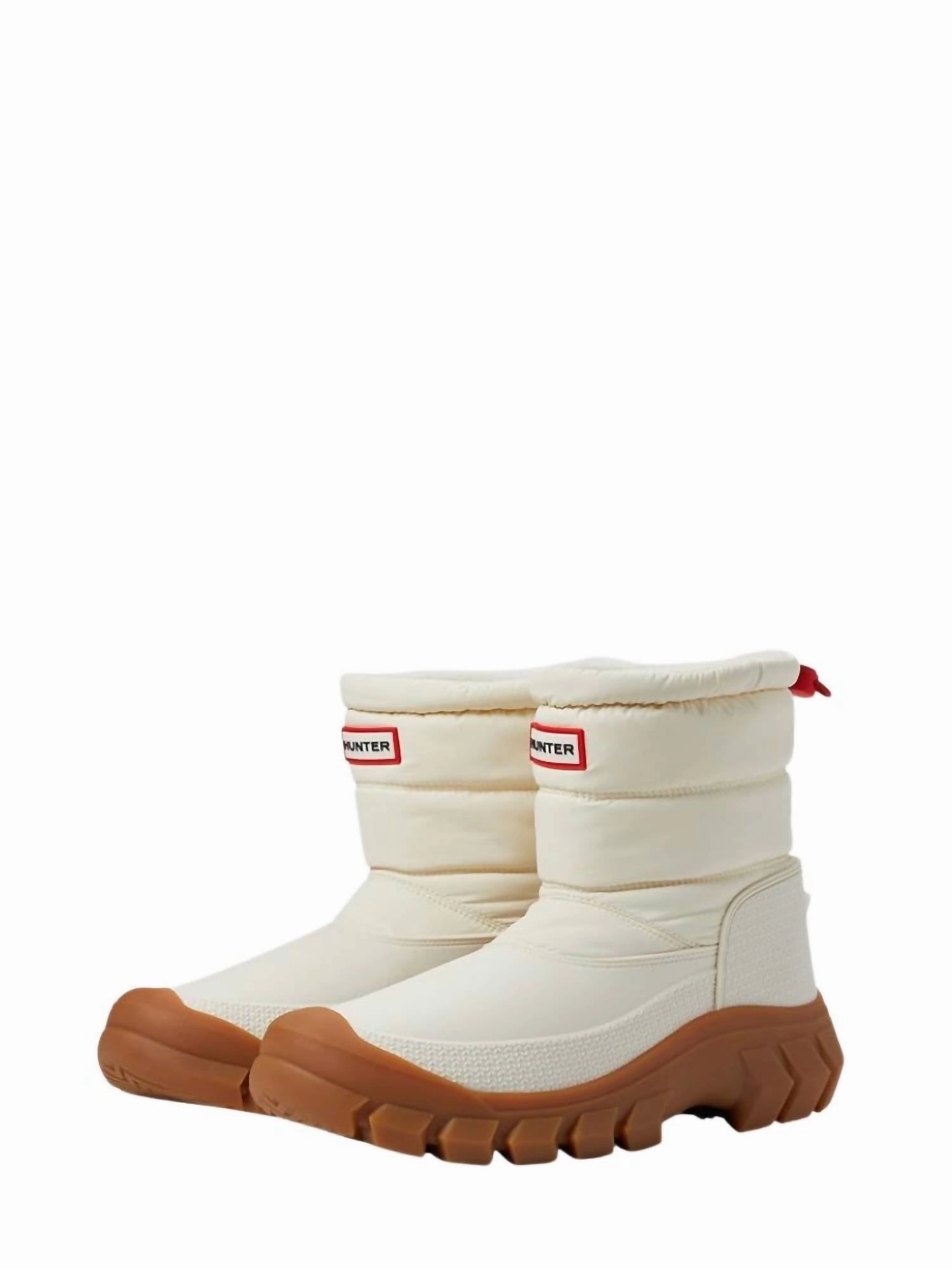 Women's Intrepid Short Snow Boot In White Willow/gum Comfortable Flex