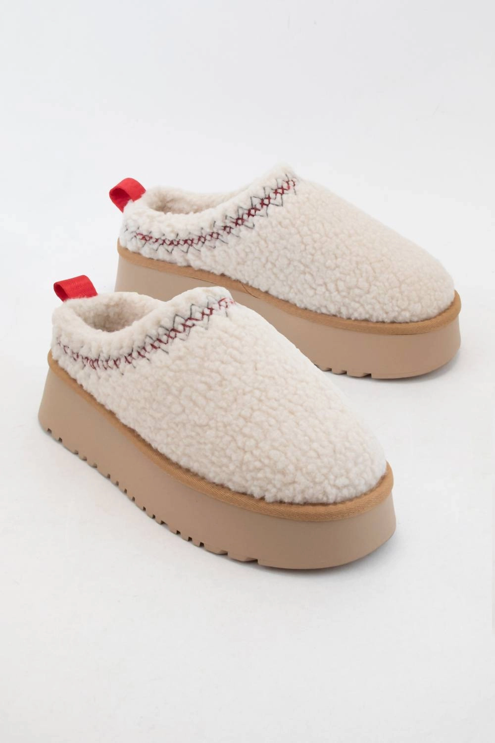 Women's Isaac Platform Sherpa Slipper In Off White Relaxing Fit Shoes elegant design