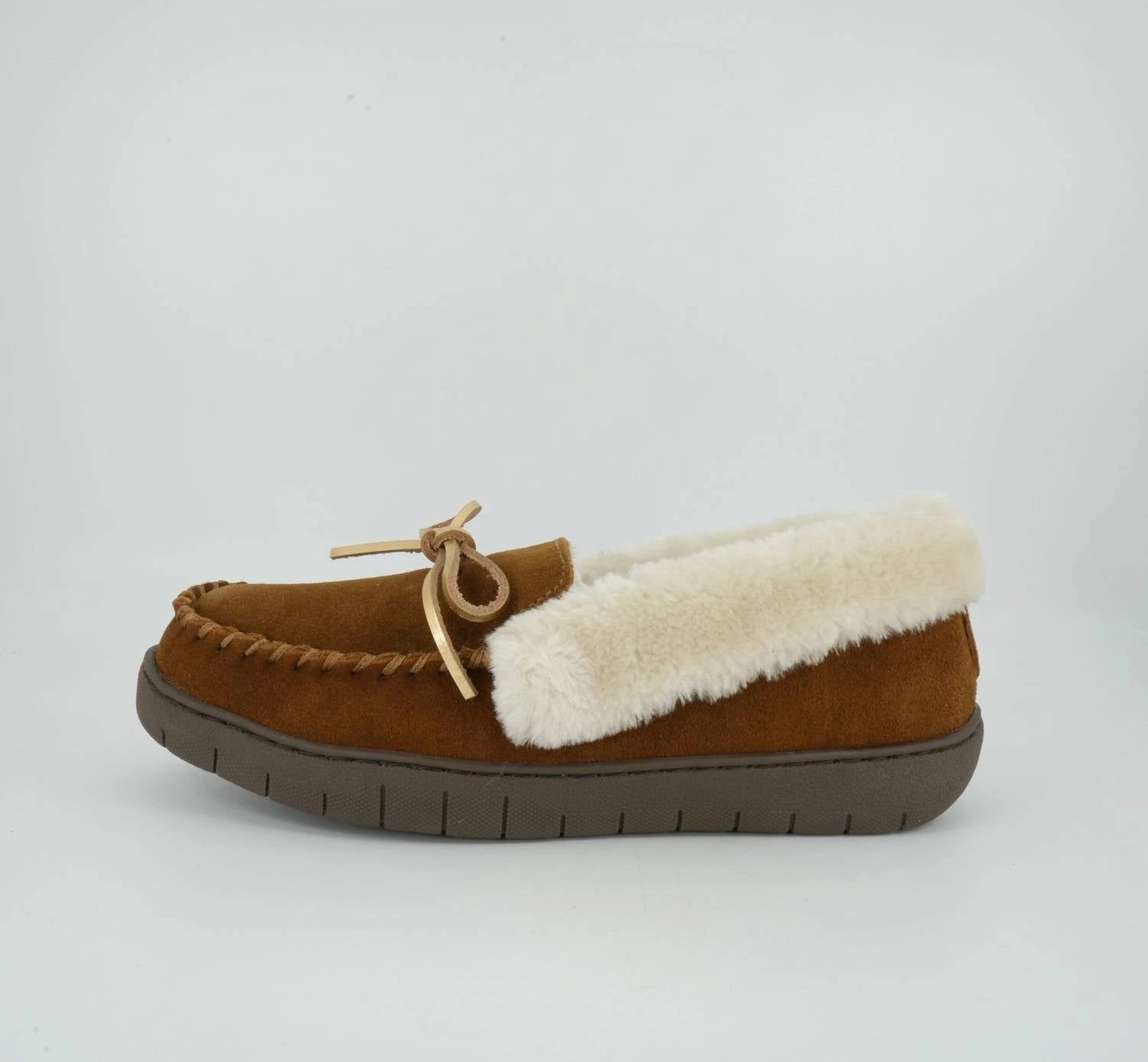 Foam material Women's Ivy Suede Moccasin Slipper In Brown