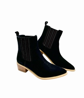 Durable Sole Women's Lenor Block Heel Ankle Boots In Black