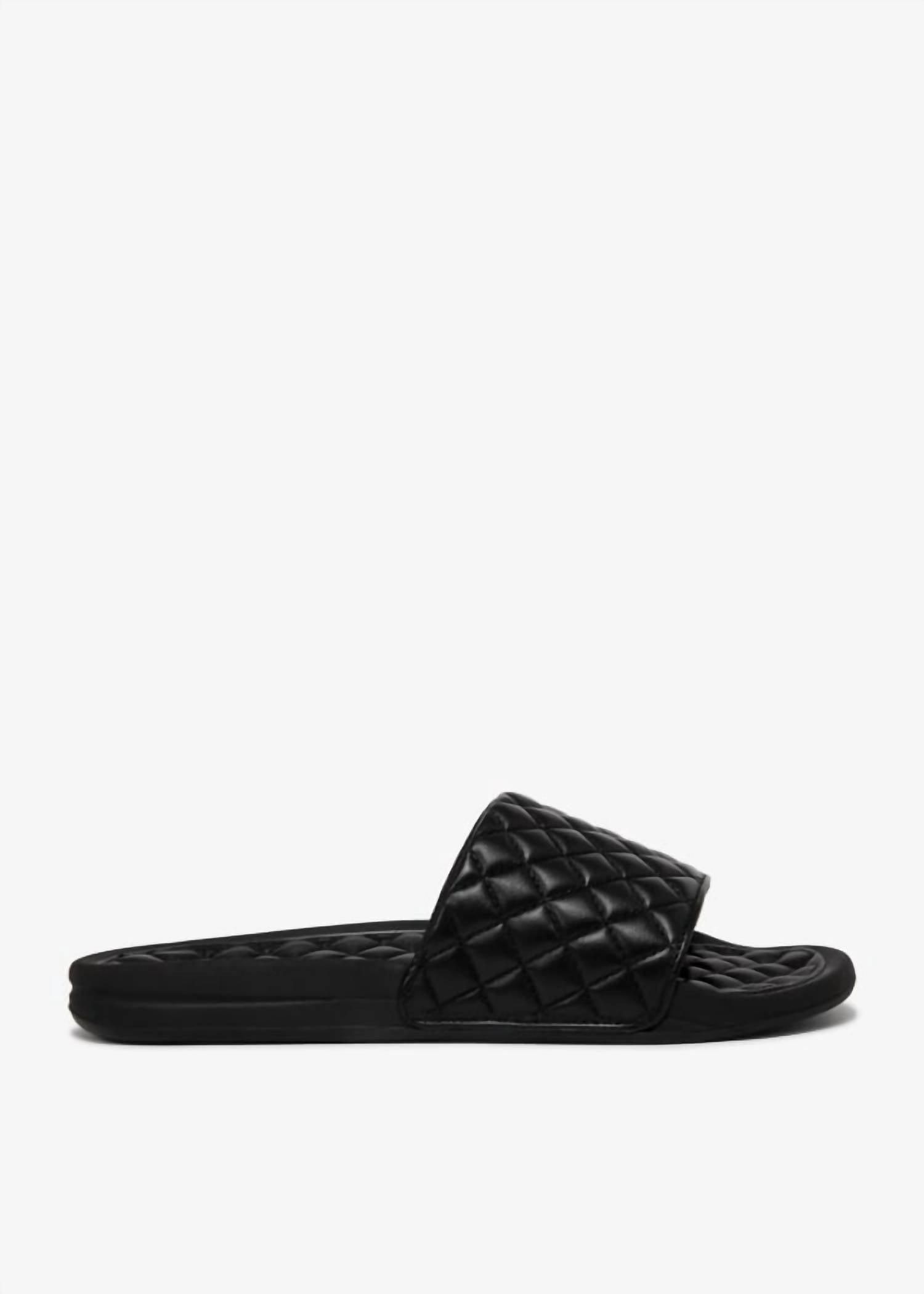 Women's Lusso Slide In Black Waterproof Slides