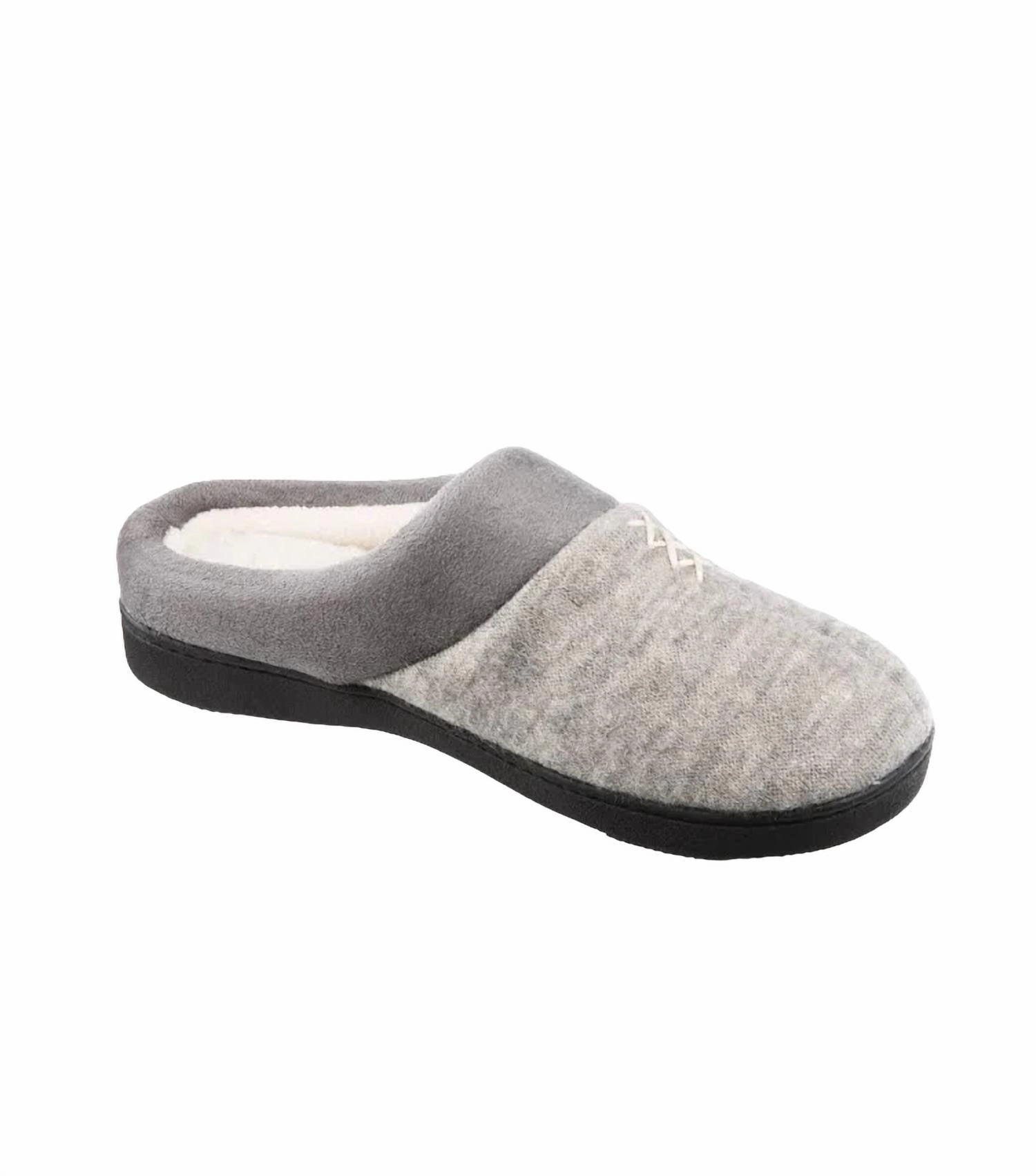 Durable Design Reliable Women's Marisol Microsuede Hoodback Slipper In Heather