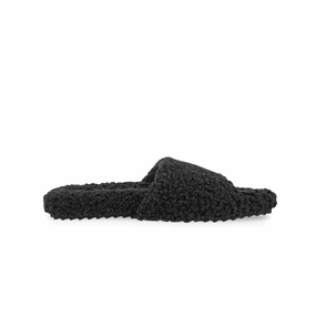 Strap Evening Ease Women's No Boundaries Sherpa Slides (SLF5114WPL BLK)