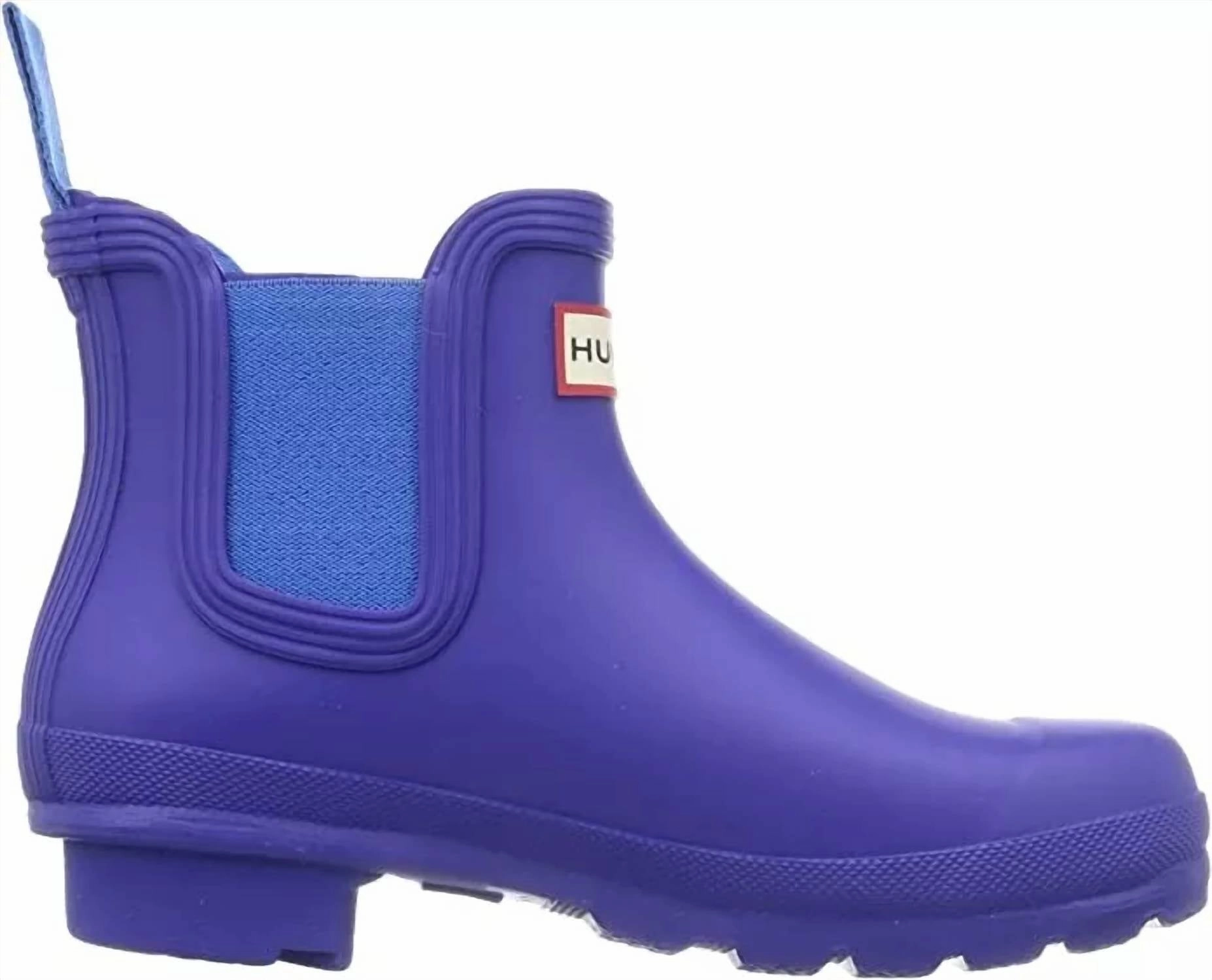 Women's Original Chelsea Rain Boot In Bitter Indigo/polar Blue Mud Resistant Outdoor Trek Mid Top