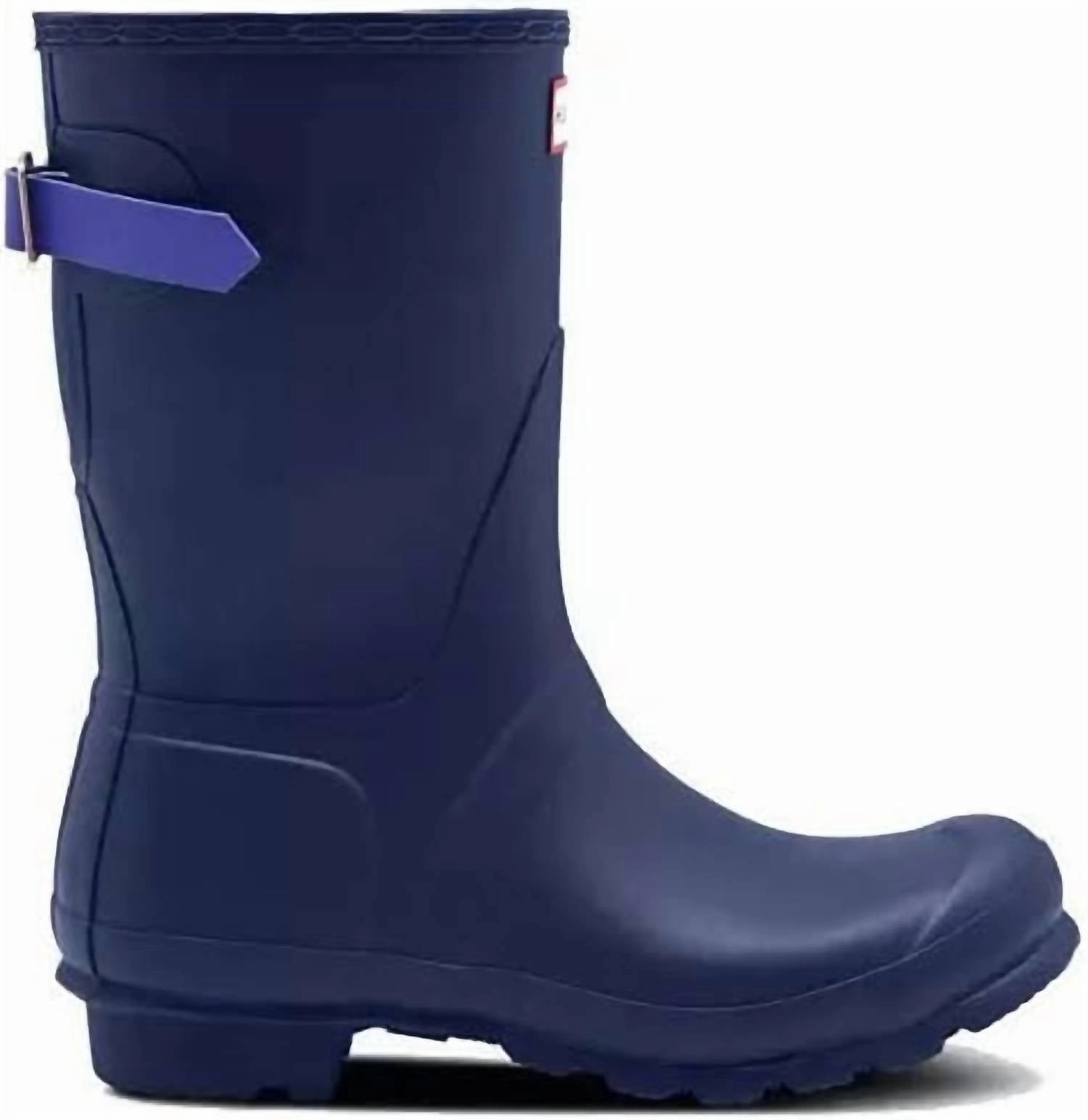 Side Zip Women's Original Short Back Adjustable Rain Boot In Melody/electric Storm