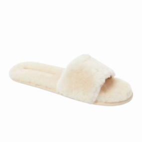 Women's Palah Shearling Slide In Natural Shearling Sleek Look Cushioned Fit