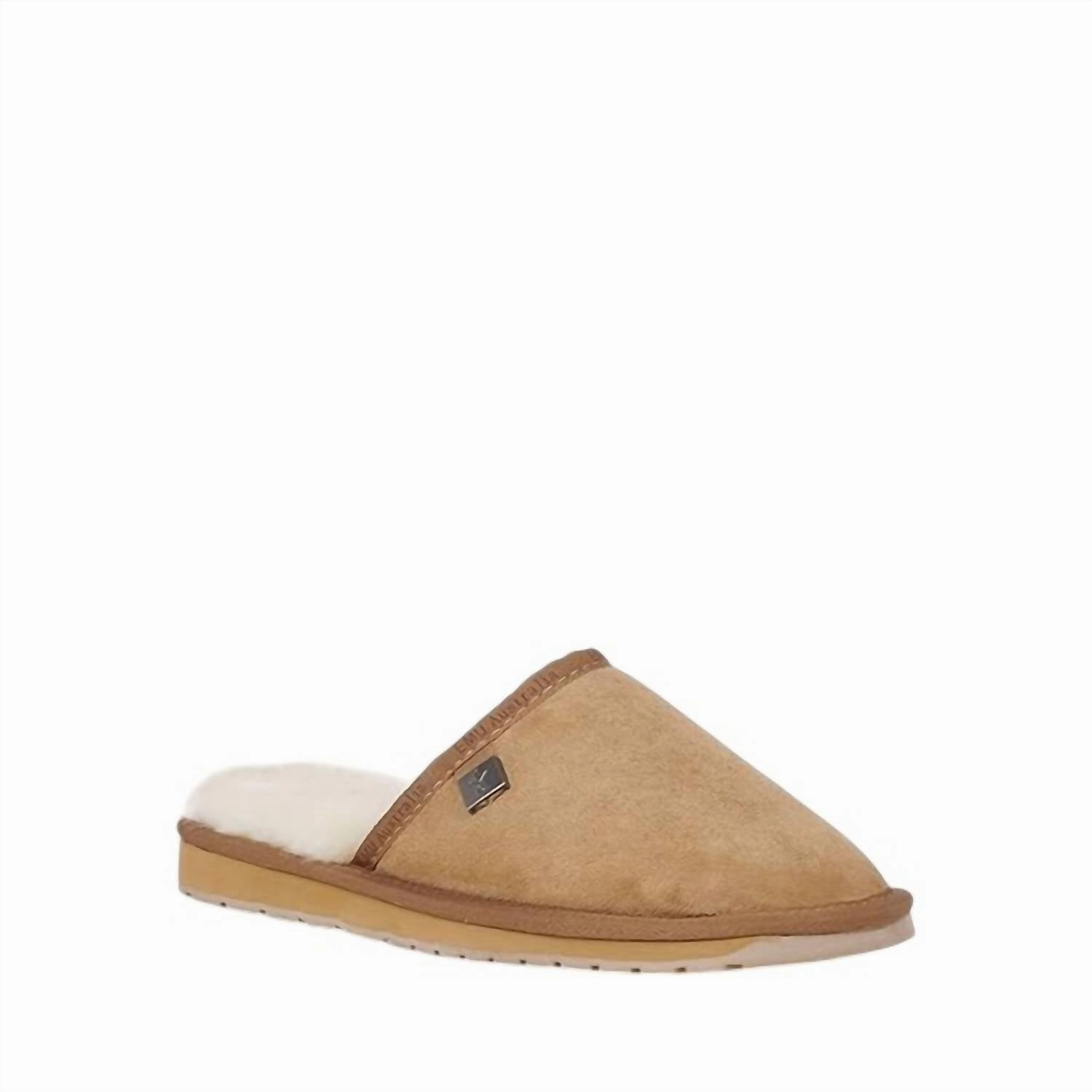 Women's Platinum Yamba Scuff Slipper In Chestnut Cozy Sandal