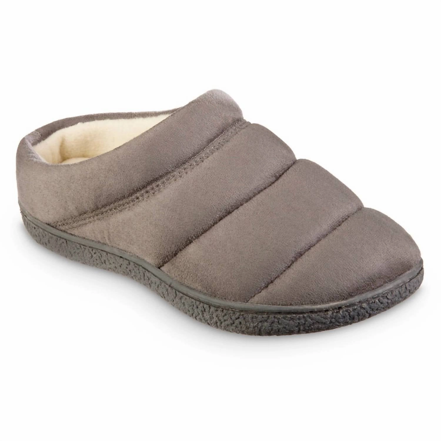 TPU Midsole Women's Recycled Microsuede Puffer Clog Slipper In Ash