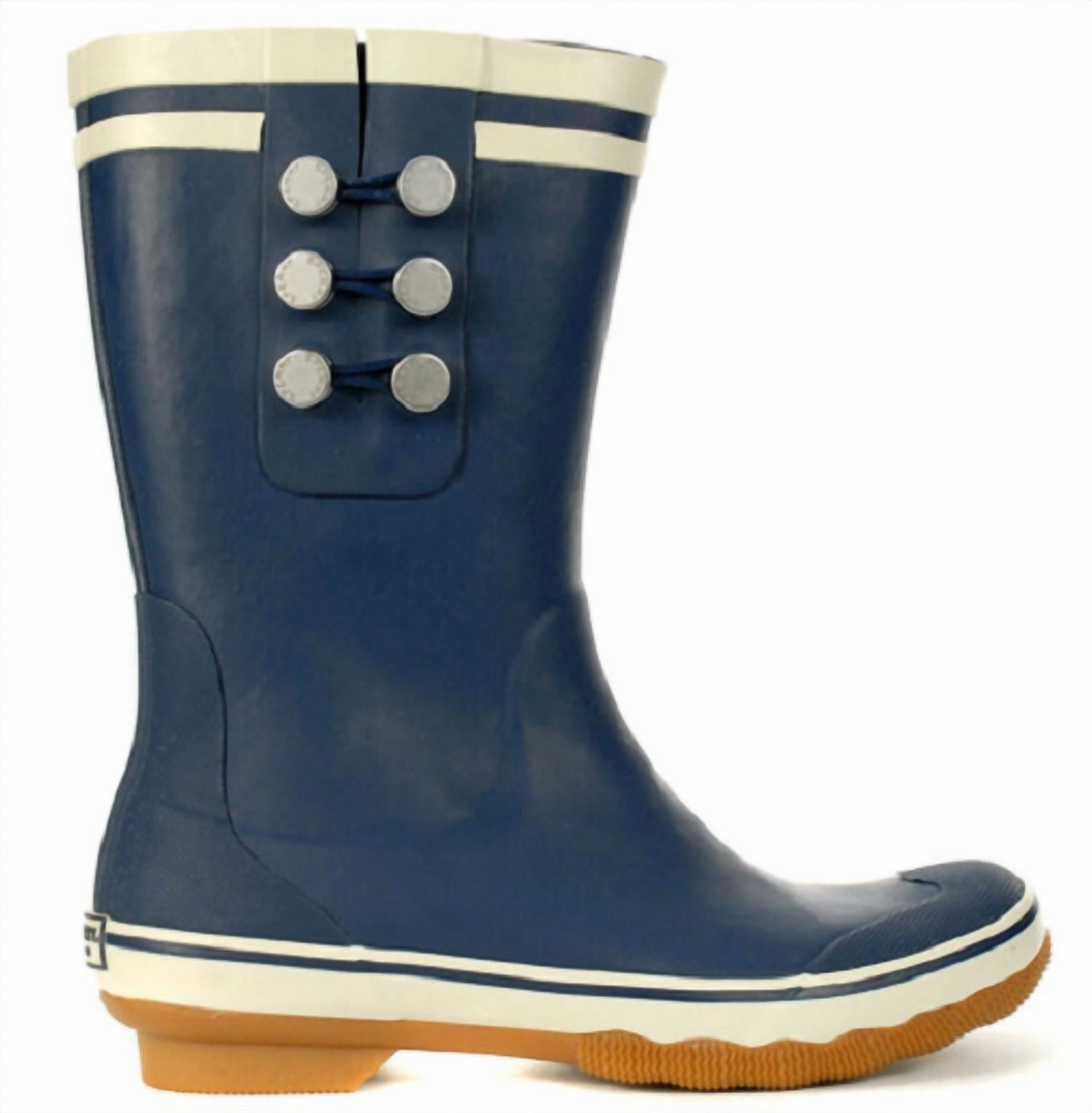 Women's Saltwater Tall Rain Boots In Navy Lightweight Fit Adjustable buckle