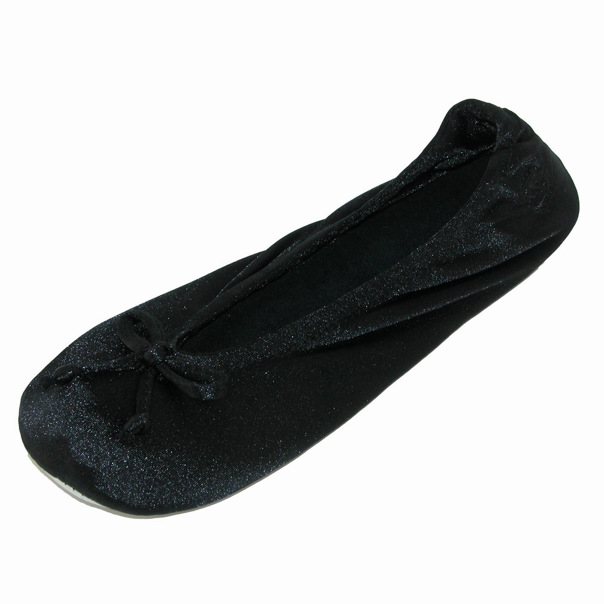 Breathable Construction Women's Satin Classic Ballerina Slippers (Pack of 2)
