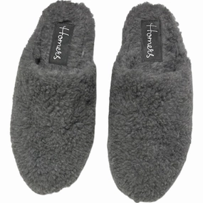 Relaxing Walk Shoes Easy Travel Sandal Women's Shearling Slippers In Grey