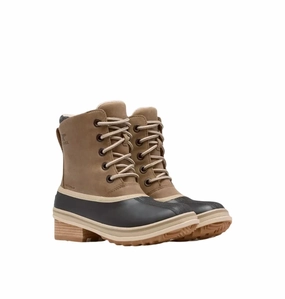 Built For Work Shock Absorbing Urban Commute Women's Slimpack Iii Lace Winter Boots In Khaki Ii