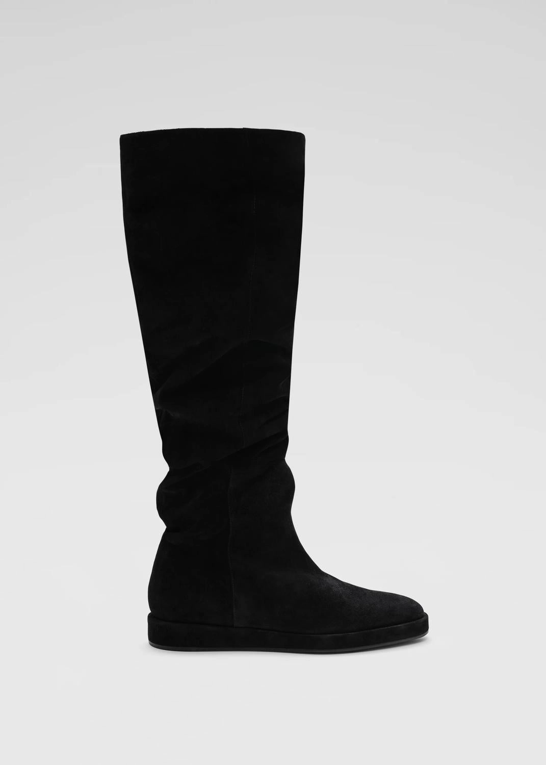 Women's Soft Slouch Boots In Black Seamless Comfort Night Travel Summer Friendly