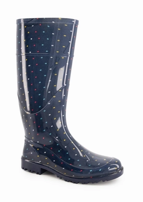 Women's Tall Rain Boots In Navy High-End Craftsmanship