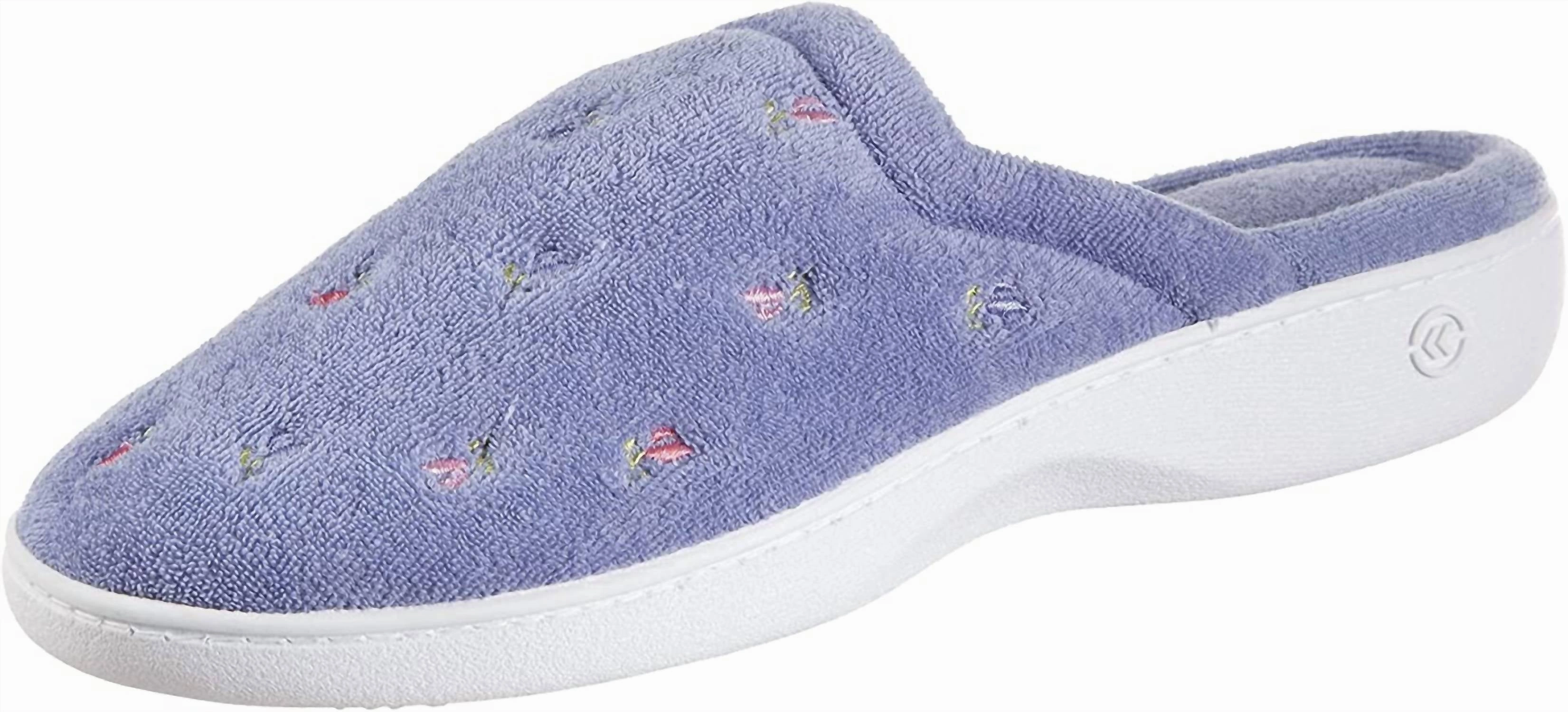 Women's Terry Slip On Clog Slipper In Periwinkle Relaxation Shoes Indoor