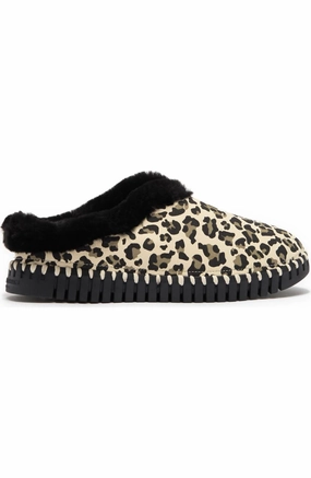 Women's Tulip 3150 Leopard Slipper In Milk Creme comfort shoes Relax Fit