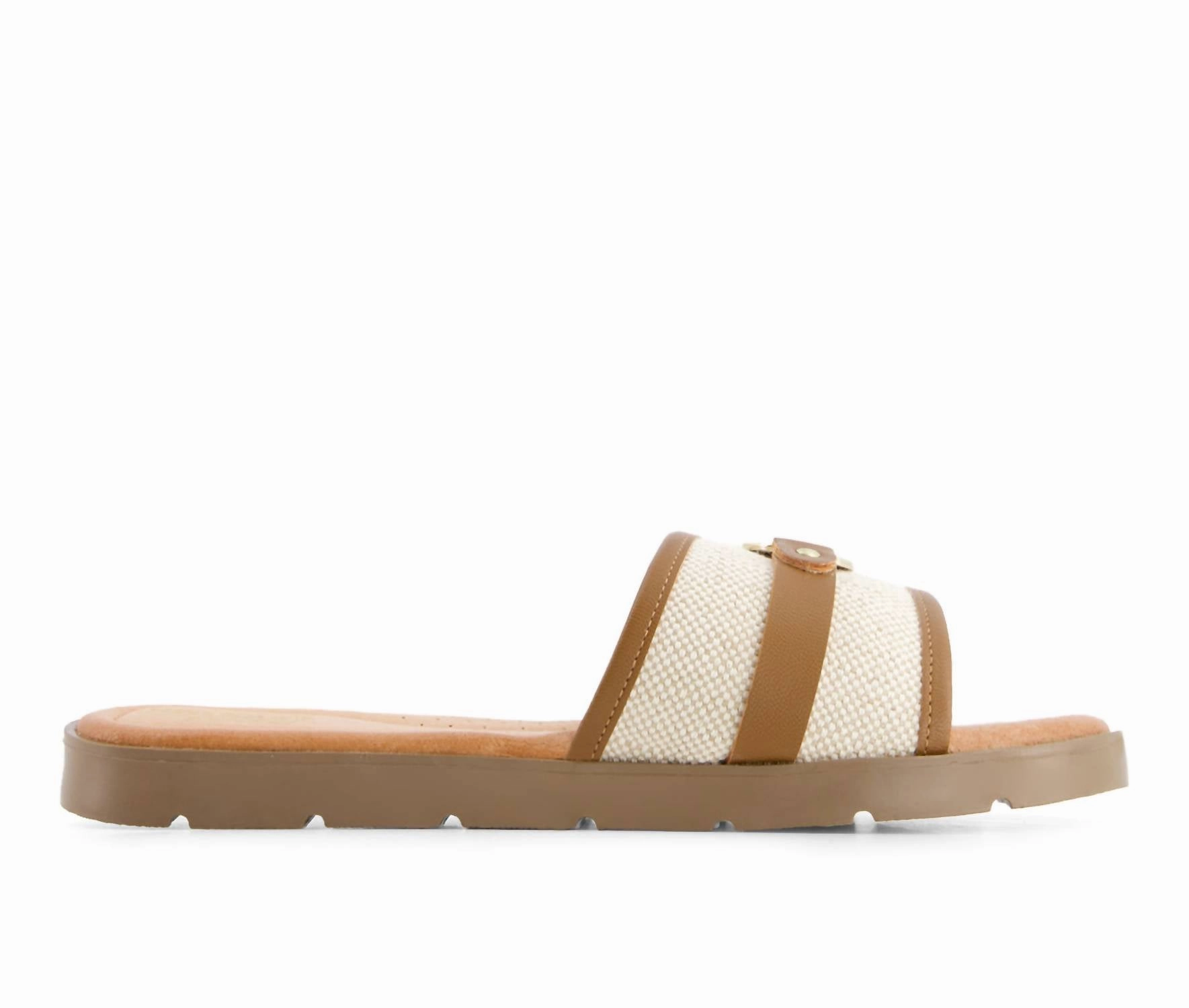 Women's Ultra Comfort Slides In Beige Comfortable Step