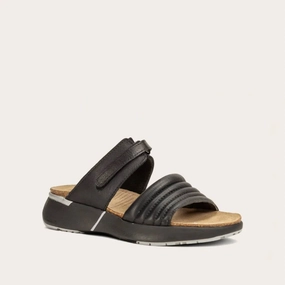 Women's Vesta Sandals - Medium In Black Relaxed Fit