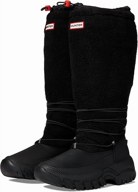 Air Flow Women's Wanderer Tall Sherpa Snow Boots In Black