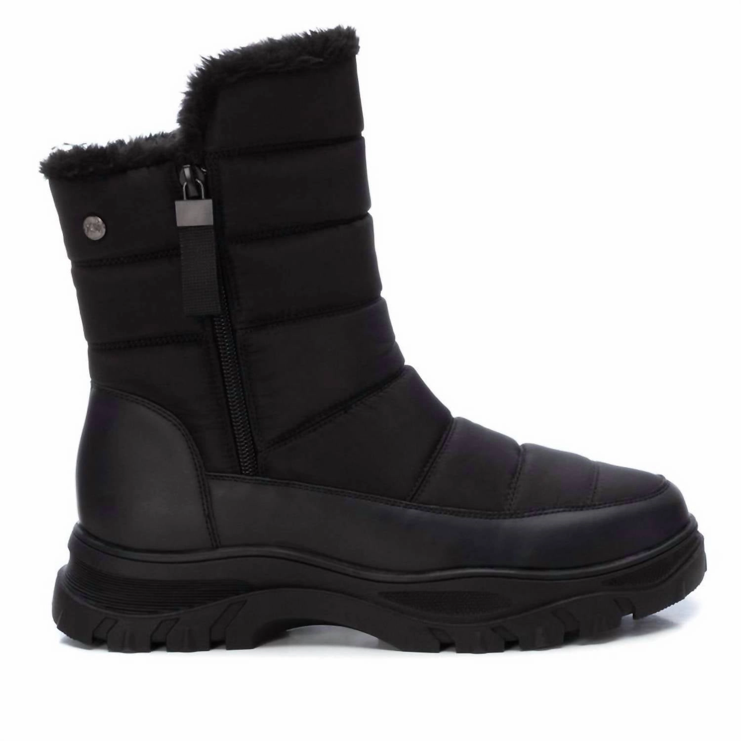 Women's Winter Boots In Black Pull on All-Purpose Use