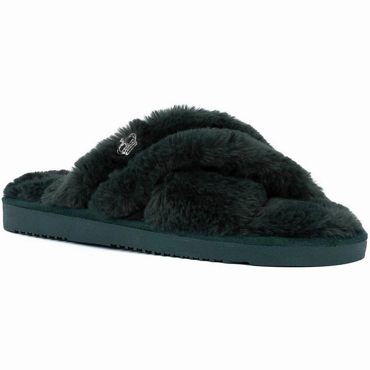 Womens Criss-Cross Man Made Slide Slippers Relax Shoes