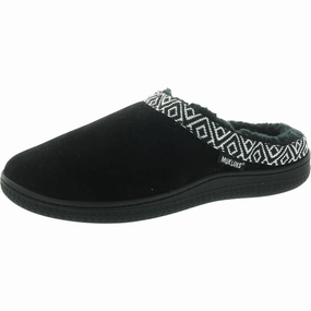 Elastic Womens Faux Fur Lined Faux Suede Slide Slippers