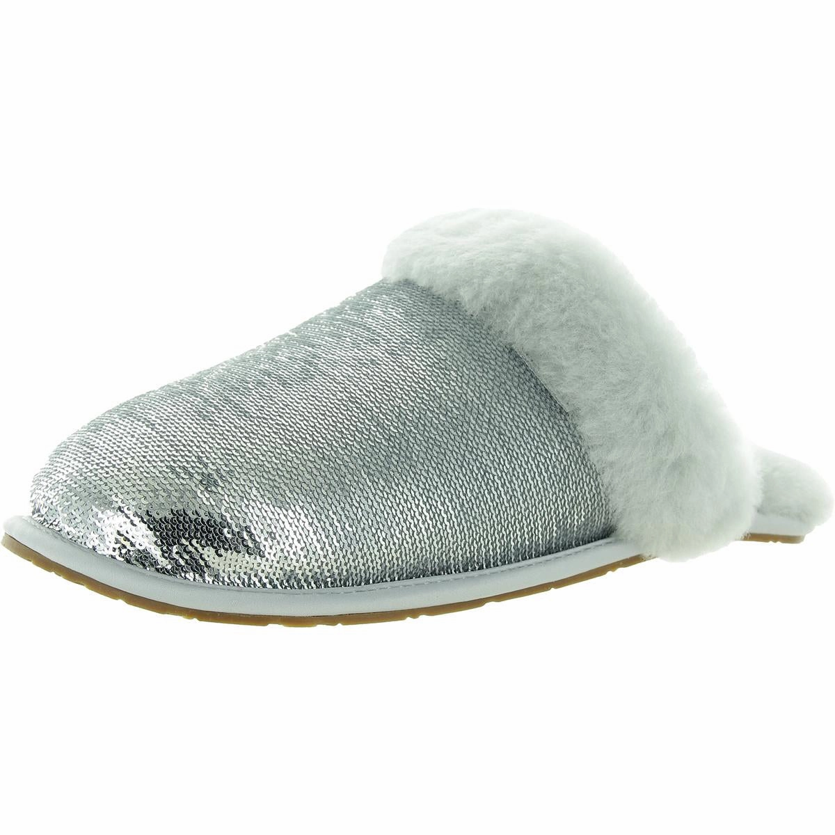 Reinforced toe Relaxing Step Womens Faux Fur Lined Manmade Slide Slippers