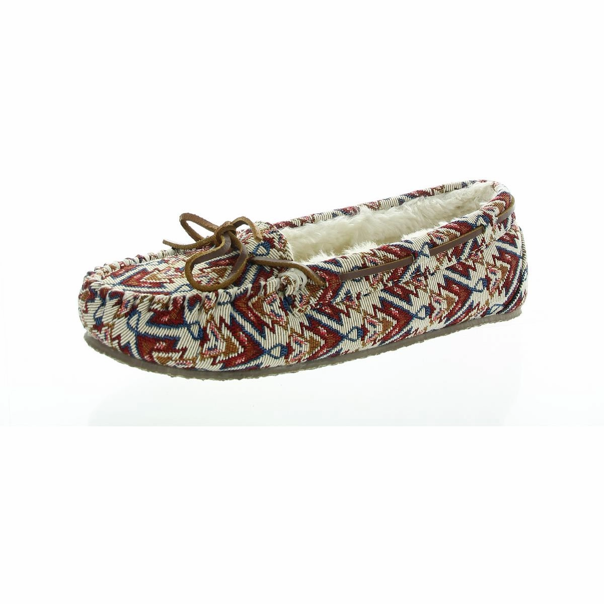 Quick Release Comfort Solutions Womens Faux Fur Lined Polyester Moccasin Slippers