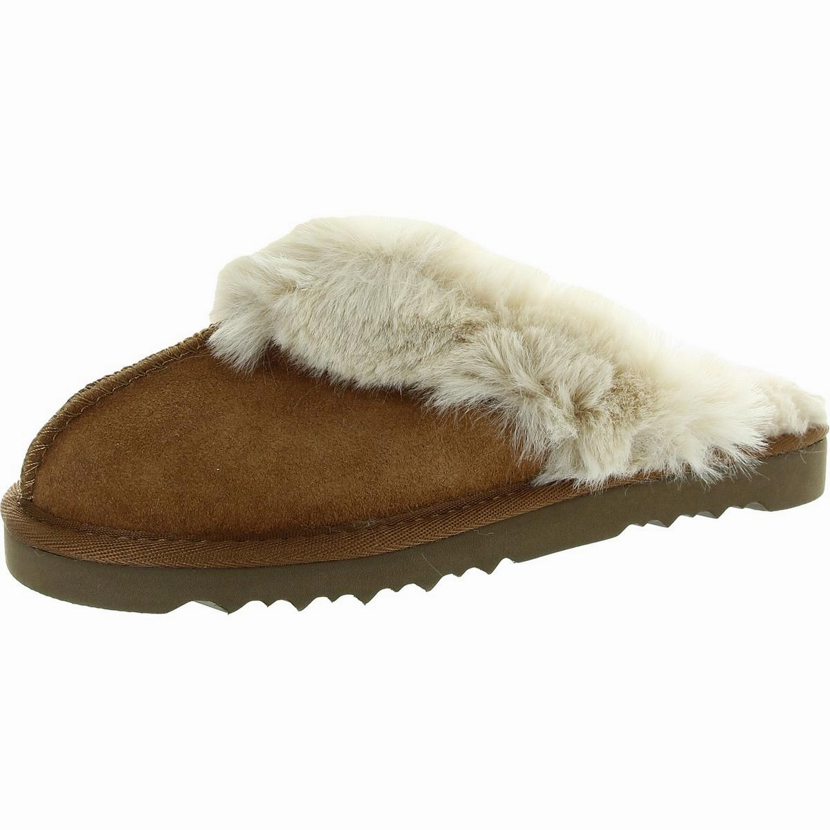 Womens Faux Fur Slide Slippers Breathability Enhancement Simple Slip Fit Sandal