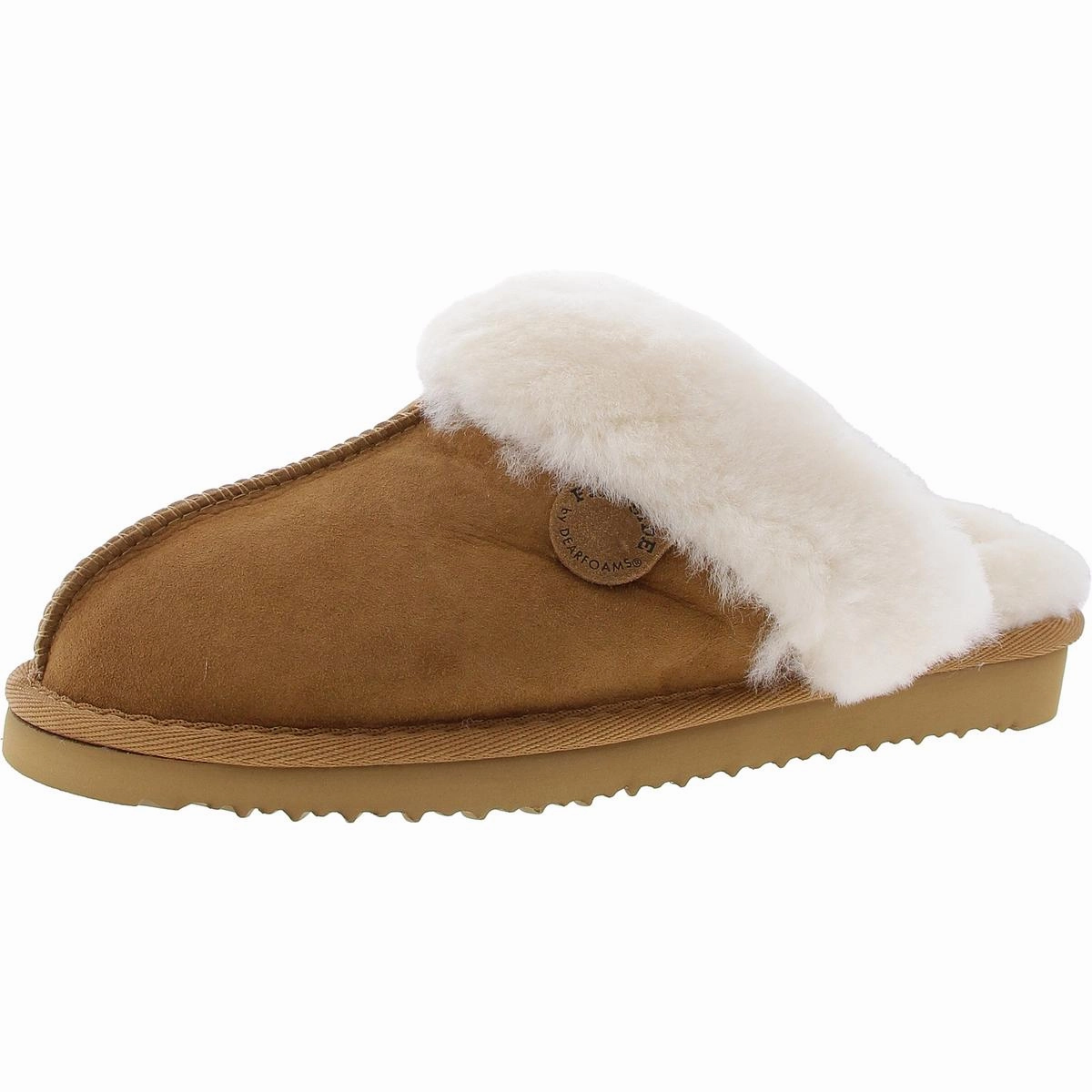 Comfortable Cushion Womens Textured Suede Moccasin Slippers