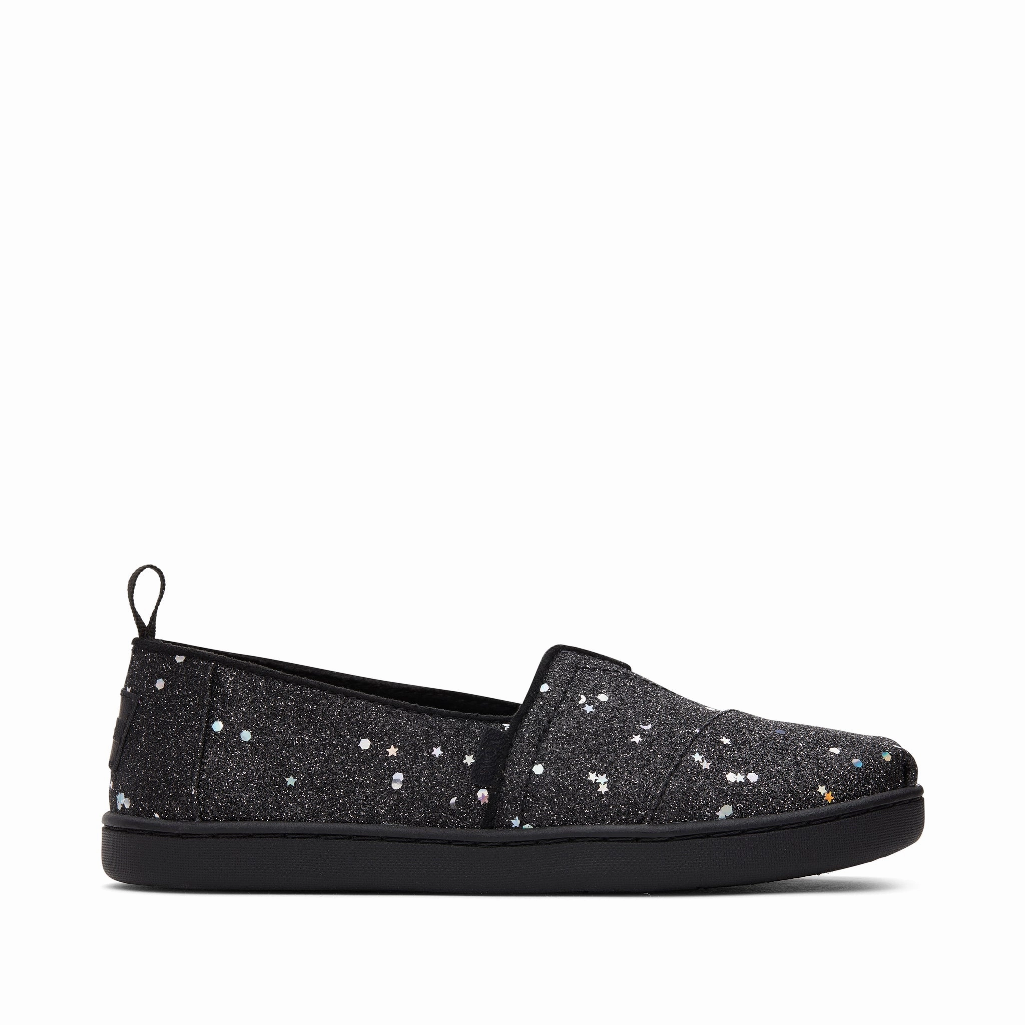 Youth Alpargata Black Cosmic Glitter Kids Shoe Comfortable Support