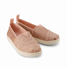 Youth Alpargata Rose Gold Cosmic Glitter Kids Shoe Grab And Go Quick lace