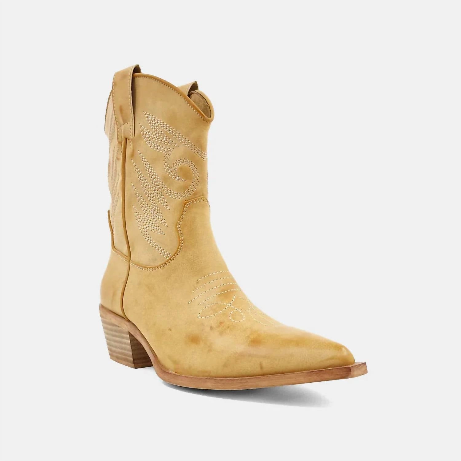 Youth Zahara Cowboy Boot In Natural Comfortable Support